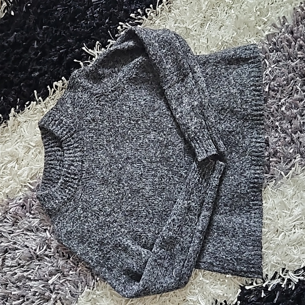 Mango grey cropped sweater